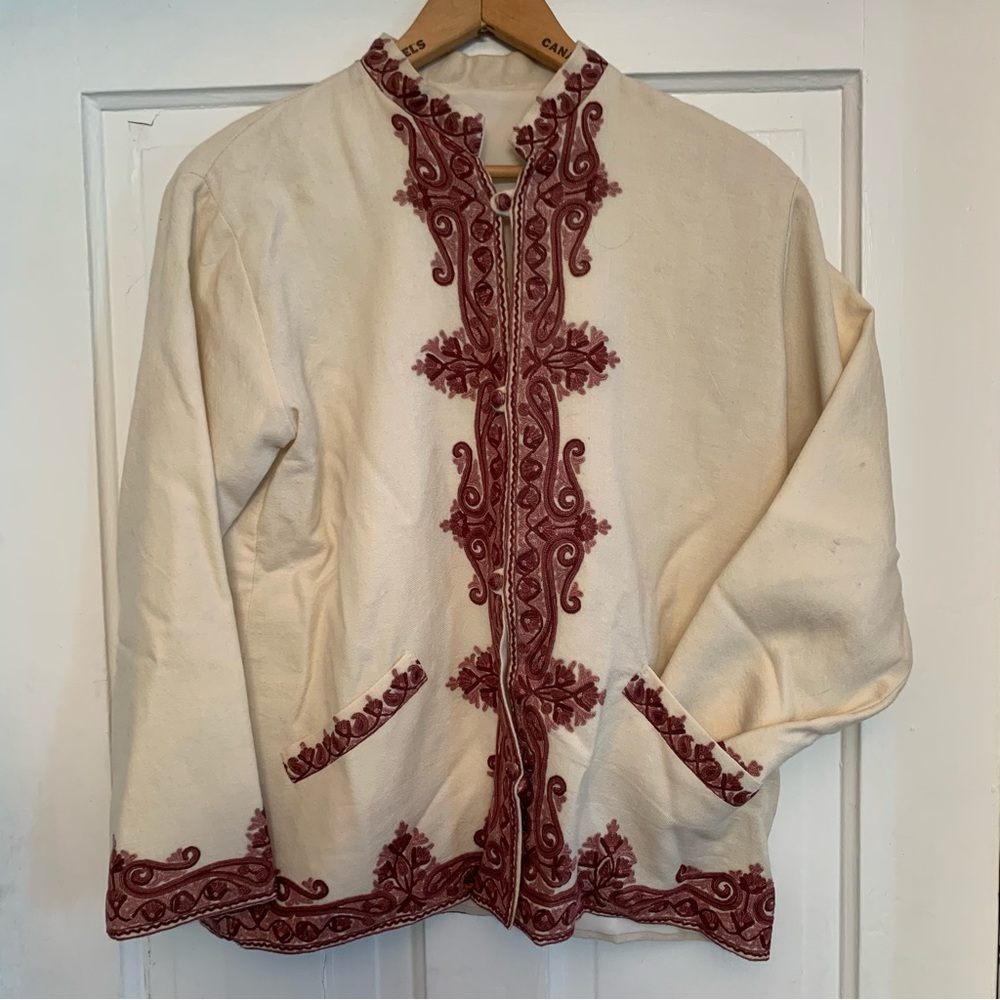 Kashmiri embroidered wool jacket